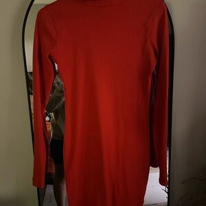 Wild Fable Red Mock Neck Bodycon Dress